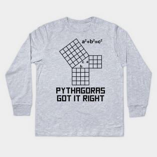 Pythagoras Got It Right Kids Long Sleeve T-Shirt
